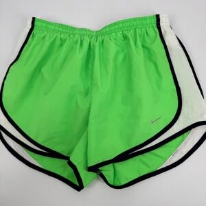 Nike Womens Tempo Running Shorts Size M 3" Green Dri-Fit 716453 Brief Lined